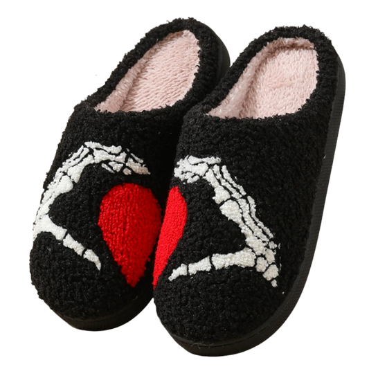 Skeleton Sweetheart Slippers